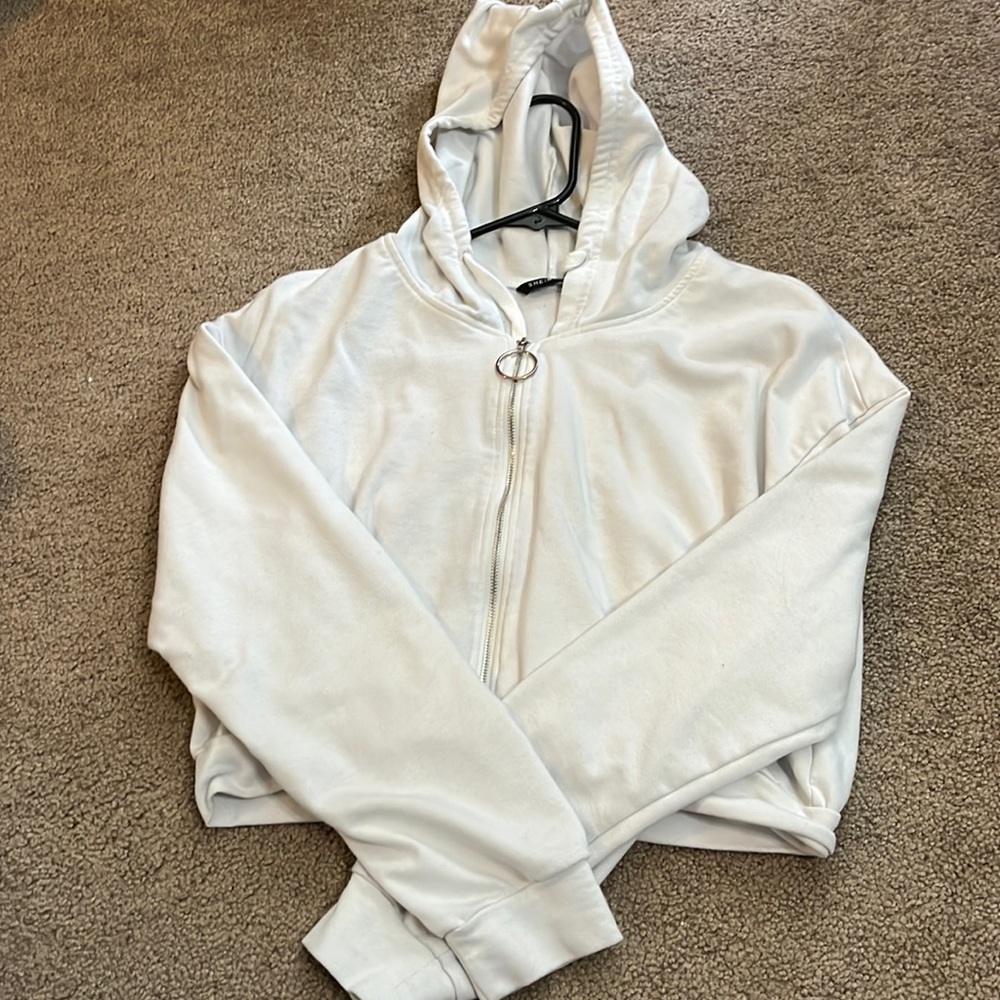 SHEIN cropped zip-up sweater